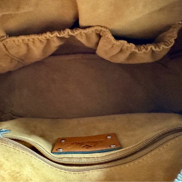 NWOT PATRICIA NASH ASHFORD LEATHER SATCHEL & NAZARI WALLET AMETHYST - Picture 10 of 16